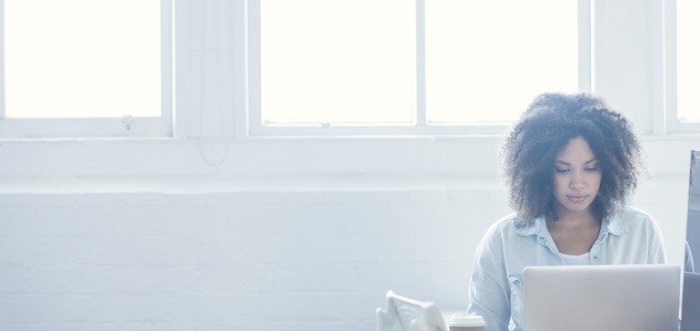 woman doing self-promotion